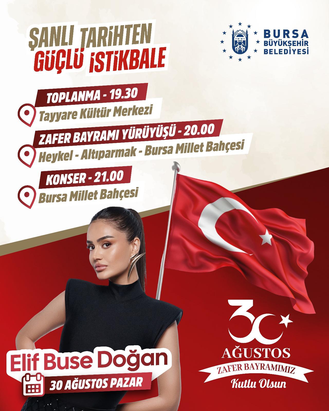 30 Ağustos Zafer Bayramı - Yürüyüş & Konser