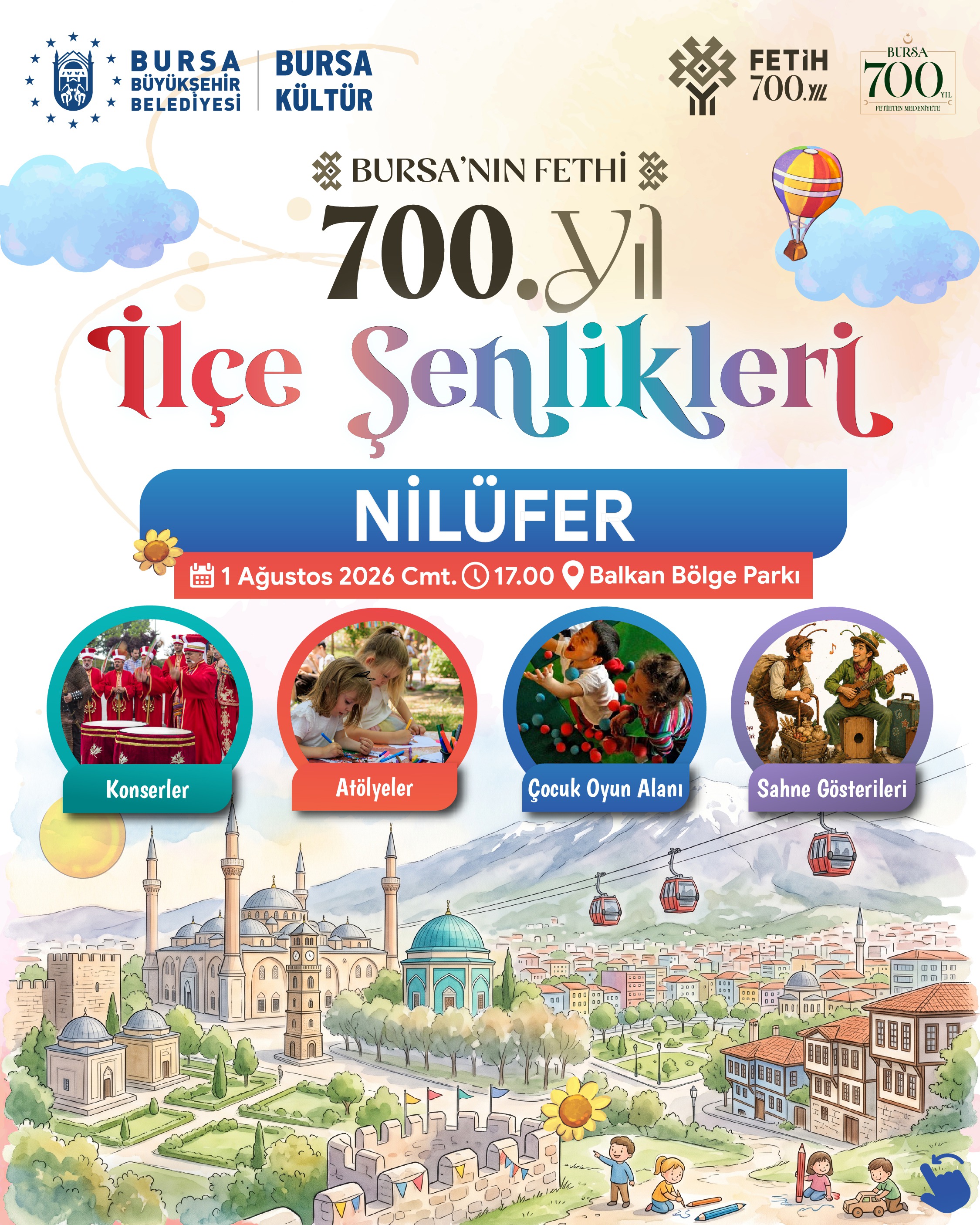 Bursa’nın Fethi 700. Yıl Nilüfer İlçe Şenliği