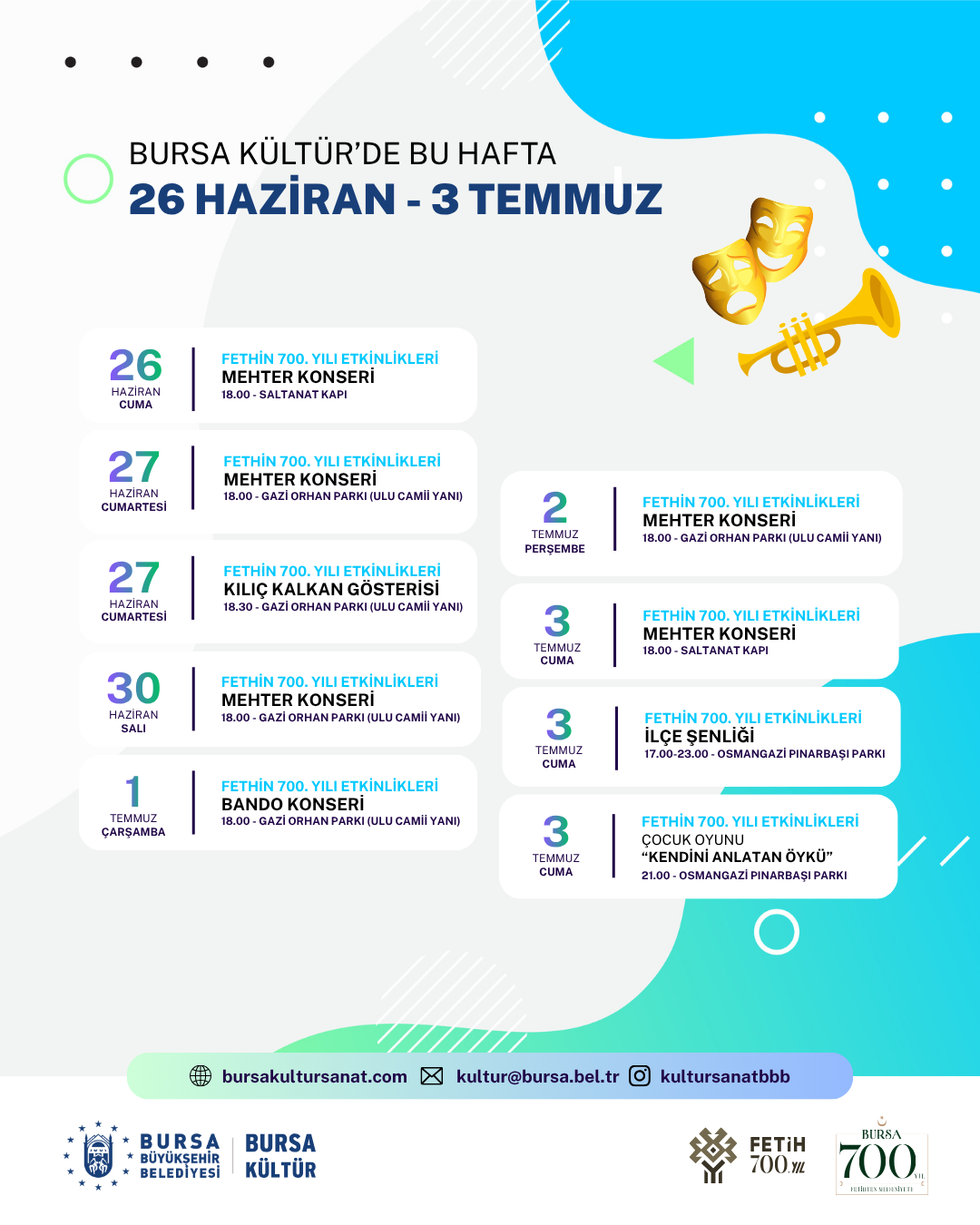 Bursa Kültür'de Bu Hafta