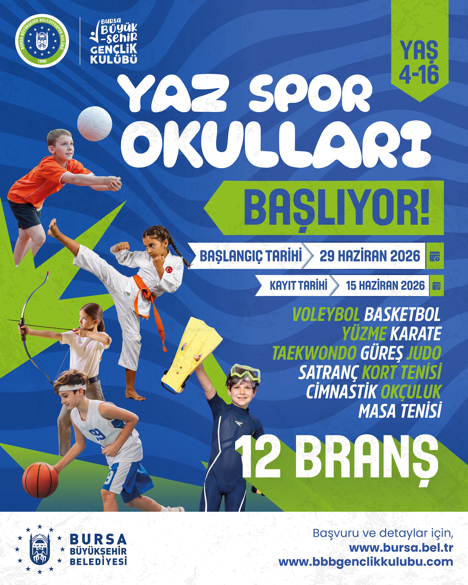 Büyükşehir'de ‘Yaz Spor Okulları’ başlıyor
