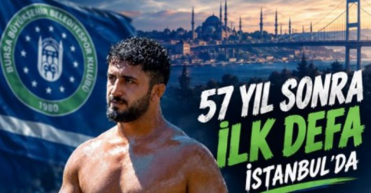 Büyükşehir güreşçisi tarihi er meydanında