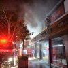 Çarşıda korkutan yangın 