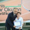 Minik tenisçilerin sertifika heyecanı 