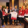 Milli sporculardan Başkan Aktaş'a ziyaret 