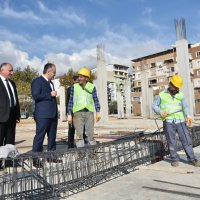 Kültür merkezinde inşaat hızlandı 