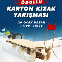 Kartondan kızağını yap ödülü kap  