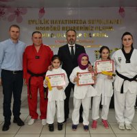 Uçan tekmelerin sertifikası Başkan Aktaş’tan 