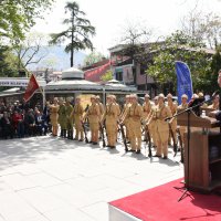 Jandarma taburuna temsili uğurlama 