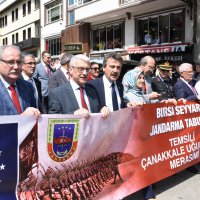 Jandarma taburuna temsili uğurlama 