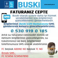 BUSKİ faturaları artık cebinizde 