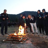 Başkan Aktaş, izcilik kampında 