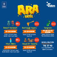 BTM’de ara tatile özel atölyeler 