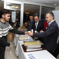 Başkan Aktaş'la ders arası çorba molası 