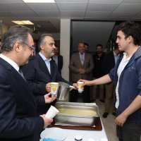 Başkan Aktaş'la ders arası çorba molası 