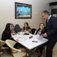 Başkan Aktaş'la ders arası çorba molası 