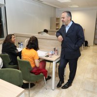 Başkan Aktaş'la ders arası çorba molası 