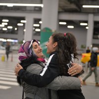 Hatice Kübra coşkuyla karşılandı 