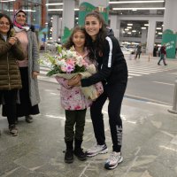 Hatice Kübra coşkuyla karşılandı 