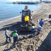 Sahillerde mesai erken başladı 