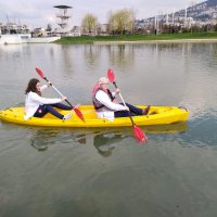 Huzurevi sakinlerinin kano keyfi 