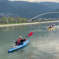 Huzurevi sakinlerinin kano keyfi 