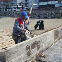 Güzelyalı sahiline estetik dokunuş 