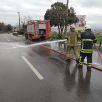 Cadde ve sokaklara ‘covid-19’ temizliği  