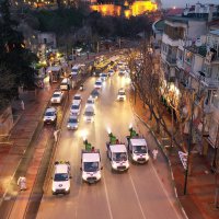 Tarihi caddeye korona çıkarması 