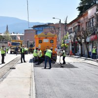 Tramvay yolunda hummalı çalışma 