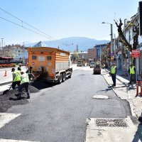 Tramvay yolunda hummalı çalışma 