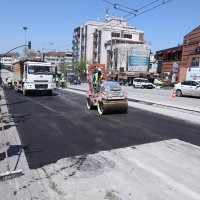 Tramvay yolunda hummalı çalışma 