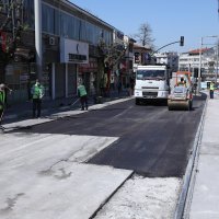 Tramvay yolunda hummalı çalışma 