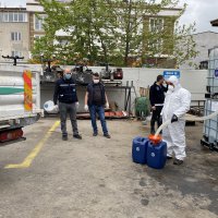 Büyükşehir’den ilçelere dezenfektan desteği  