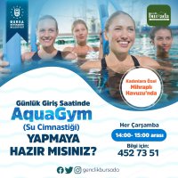 Kadınlara özel suda cimnastik 