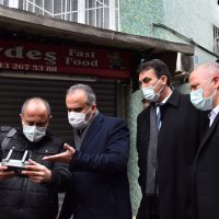 Başkan Aktaş, toprak kaymasının yaşandığı bölgeyi inceledi 