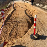 Çöken yol ulaşıma açıldı 