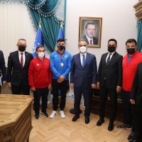 Avrupa üçüncüsü Ergen’den Başkan Aktaş’a ziyaret 