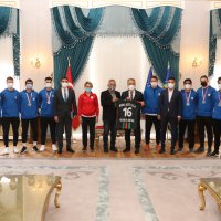 Tarih yazan sporculardan Başkan Aktaş’a ziyaret  