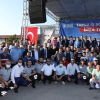 Büyükşehir’de toplu sözleşme sevinci 