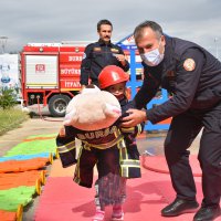 Minik itfaiye erleri görev başında 