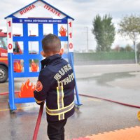 Minik itfaiye erleri görev başında 