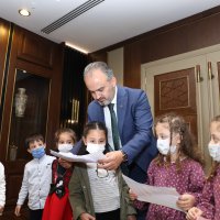 Minik öğrencilerin ‘Başkanı Tanıma’ dersi 