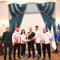 Madalyalı sporculardan Başkan Aktaş’a ziyaret 