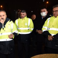 Ulaştıran ekibe, şantiyede moral ziyareti 