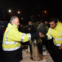 Ulaştıran ekibe, şantiyede moral ziyareti 