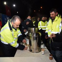 Ulaştıran ekibe, şantiyede moral ziyareti 