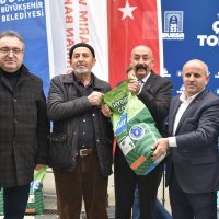 Büyükorhanlı çiftçiye fidan ve tohum desteği 