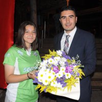 Türkiye şampiyonu okula coşkulu kutlama 