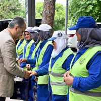 Başkan Aktaş, Bursa'yı yeşillendiren ekiple bayramlaştı 