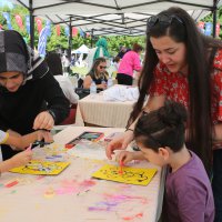 Çocuklar okul için moral depoladı 